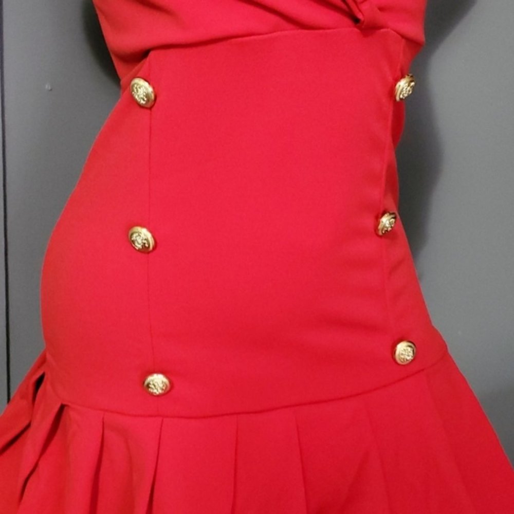 LAST ONES MPORTED STRETCHY TUXEDO DRESS SUPER CUTE & SEXY - Picture 8 of 9